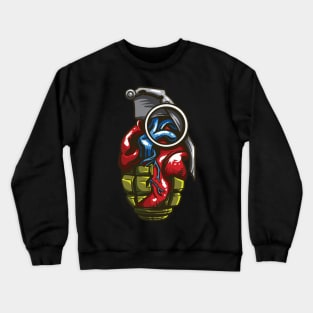 Heart Anatomy Love Grenade Crewneck Sweatshirt